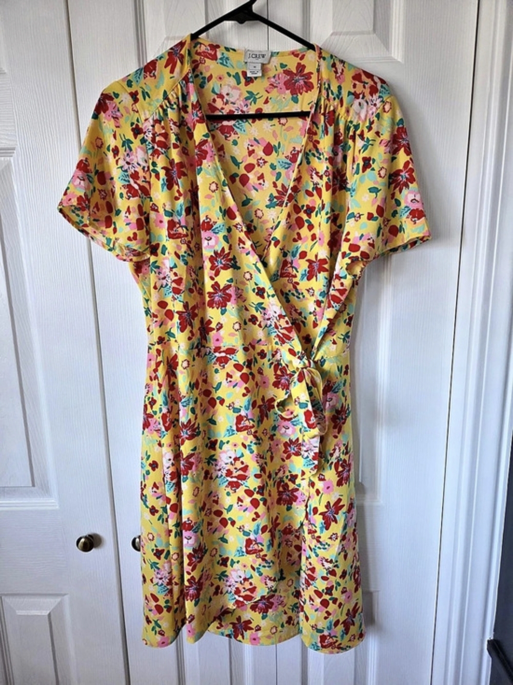 J.Crew Floral Mini Dress in Yellow Size 12 Like New